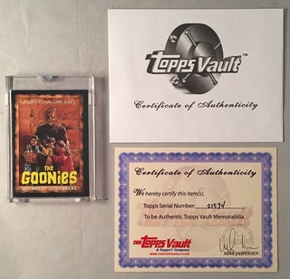 Item #622 1985 The Goonies ORIGINAL TOPPS VAULT PRODUCTION USED CARD #1