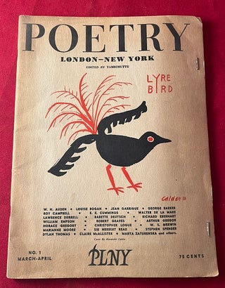 Item #6610 POETRY: London - New York (ISSUE #1). E. E. CUMMINGS, Dylan THOMAS, W. S. MERWIN,...