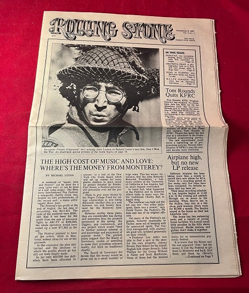 Item #6649 Rolling Stone Magazine ISSUE #1 (1986 Reprint). Jan WENNER.