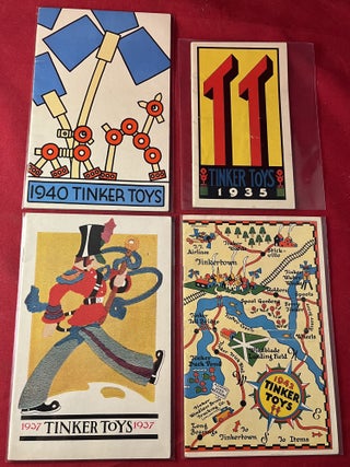 Item #6766 Small Archive of FOUR Original 1935 to 1942 Tinker Toy Product Catalogs. Charles PAJEAU