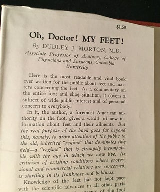 Oh Doctor! My FEET! (FIRST EDITION IN SCARCE ORIGINAL DUST JACKET)