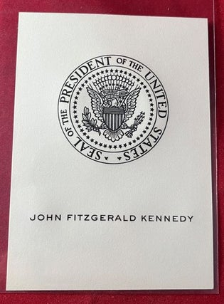 Item #6891 Unused ORIGINAL 1961 President John F. Kennedy Bookplate (Designed by Tiffany & Co.)....