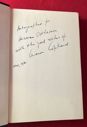Copland on Music (SIGNED TO FELLOW PIANIST IN YEAR OF PUBLICATION)