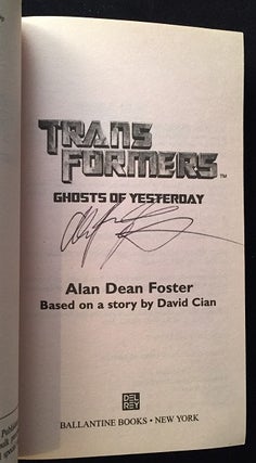 Transformers: Ghosts of Yesterday (SIGNED FIRST EDITION)