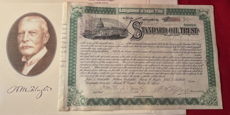 Item #7319 Original 1897 Standard Oil Stock Certificate Signed by Henry Flagler. Henry FLAGLER.