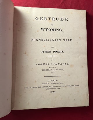 Gertrude of Wyoming: A Pennsylvanian Tale (1809 1ST EDITION)