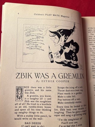 Children's Play Mate Magazine (June, 1943); Important appearance of the Gremlin "Zbik"