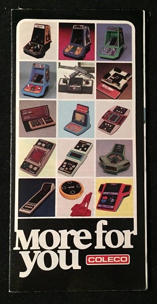 Item #741 1982 Coleco Hand-Held Game 16-PP Folding Catalog. Inc Coleco Industries.