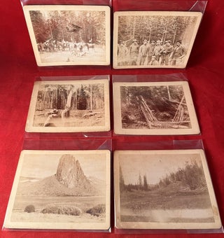 Item #7870 LOT X 6 Circa 1890's Rocky Mountain Hunting Expedition Albumen Photographs