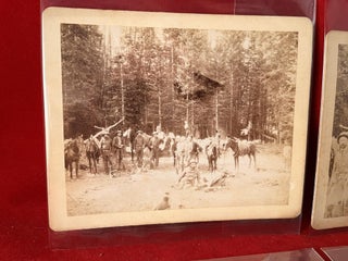 LOT X 6 Circa 1890's Rocky Mountain Hunting Expedition Albumen Photographs