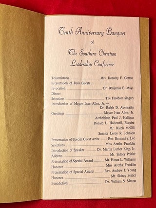 Tenth Anniversary Banquet of the Southern Christian Leadership Conference (ORIGINAL PROGRAM)