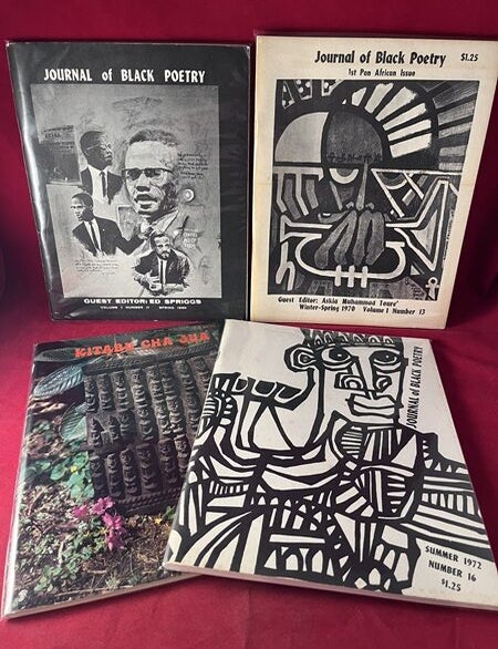 Item #8324 FOUR Issues "The Journal of Black Poetry" [1969-1975]. Joe GONCALVES, Ed SPRIGGS.