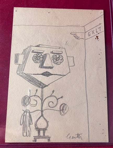 Item #8325 Original 4X5 3/4 Inch Children's Illustration by GARTH WILLIAMS [ROBOTIC COATRACK]. Garth WILLIAMS.