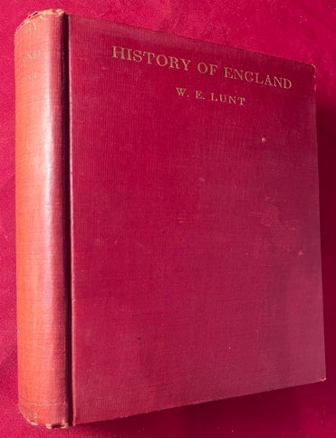 Item #8562 History of England [DRAPER DANIELS' SYRACUSE UNIVERSITY COPY]. W. E LUNT.