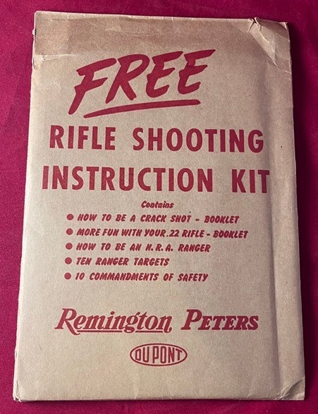 Item #8756 Complete Circa 1945 Rifle Shooting "FUN KIT" from Remington Peters Arms. Sporting Arms, Ammunition Manufacturers' Institute.