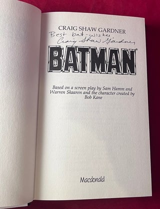 Batman (SIGNED 1ST HARDCOVER); The World's Most Awesome Crimefighter is About to Meet his Match...