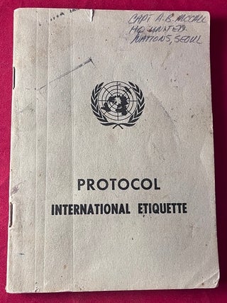 Item #8851 Circa 1967 "Protocol / International Etiquette" United Nations Booklet. UNITED NATIONS