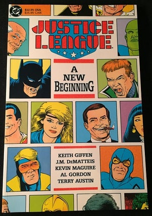 Item #887 Justice League: A New Beginning (1989 FIRST COMBINED PUBLICATION). Keith GIFFEN, J. M....