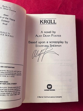 KRULL (SIGNED ADVANCE READING COPY); A World Light-Years Beyond Your Imagination