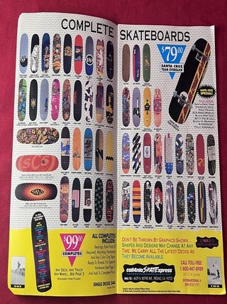 Item #9353 1992 "cali4niaSKATExpress" Original Skateboard Product Catalog