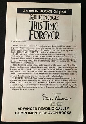 Item #936 This Time Forever (ADVANCE READING COPY). Kathleen EAGLE