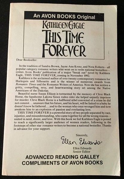 Item #936 This Time Forever (ADVANCE READING COPY). Kathleen EAGLE.