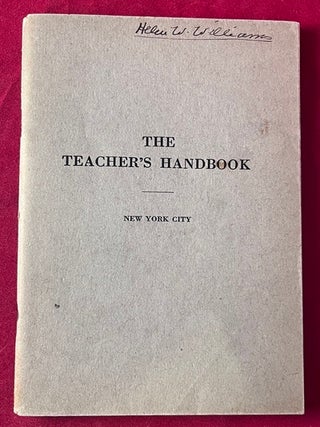 The Teacher's Handbook / New York City [1923. William ETTINGER.
