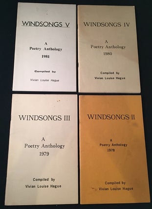 Item #937 LOT of four original "Windsongs Poetry Anthology" Books - EACH SIGNED BY CONTRIBUTOR...