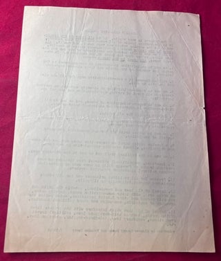 ALAMEDA COUNTY PEACE AND FREEDOM PARTY "PEOPLES' ONE-POINT PROGRAM" ORIGINAL TYPED BROADSIDE DATED 7/18/69