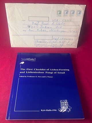 Item #9471 The First Checklist of Lichen-Forming and Lichenicolous Fungi of Israel [INSCRIBED BY...