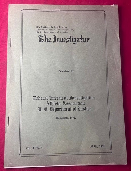 Item #9477 The Investigator Magazine / April , 1935 [IMPORTANT ORIGINAL 1935 ISSUE]. Stanley TRACY, W. H D. LESTER.