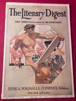 June 13, 1908 THE LITERARY DIGEST [Leyendecker Cover Art & EARLY WRIGHT BROTHERS COVERAGE. 