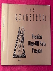 The Rocketeer [1991 Premiere Blast-Off Party Passport / LA Movie Premiere. 