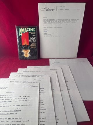 Item #9558 ORIGINAL CORRECTED MANUSCRIPT OF THE ROBERT BLOCK INTRODUCTION TO 1987'S...