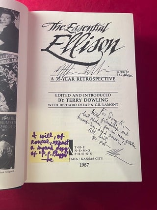 The Essential Ellison (SIGNED X 3 ASSOCIATION COPY)